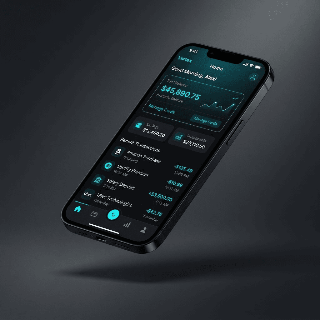 Fintech mobiele app, iOS en Android